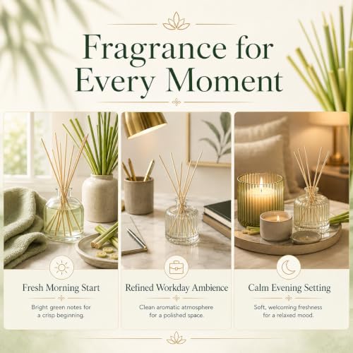 Image of AROMATICO Lemongrass Diffuser Oil for Long-Lasting | Home Fragrance & Aromatherapy, Meditation & Concentration | For Diffusers, Air Fresheners | 30ml