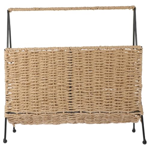 Panier de rangement rustique en corde de papier pour étagère et table