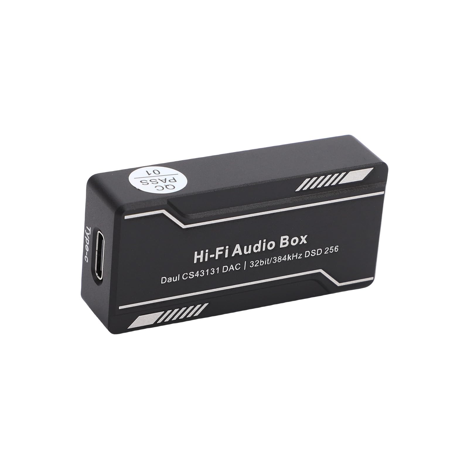 Dilwe Amplificatore Stereo, Amplificatore DAC Portatile con Uscite da 4,4 Mm+3,5 Mm, Potenza Bilanciata da 220 MW per Cuffie HiFi, Design Compatto in Lega di Alluminio per Monitoraggio in Studio