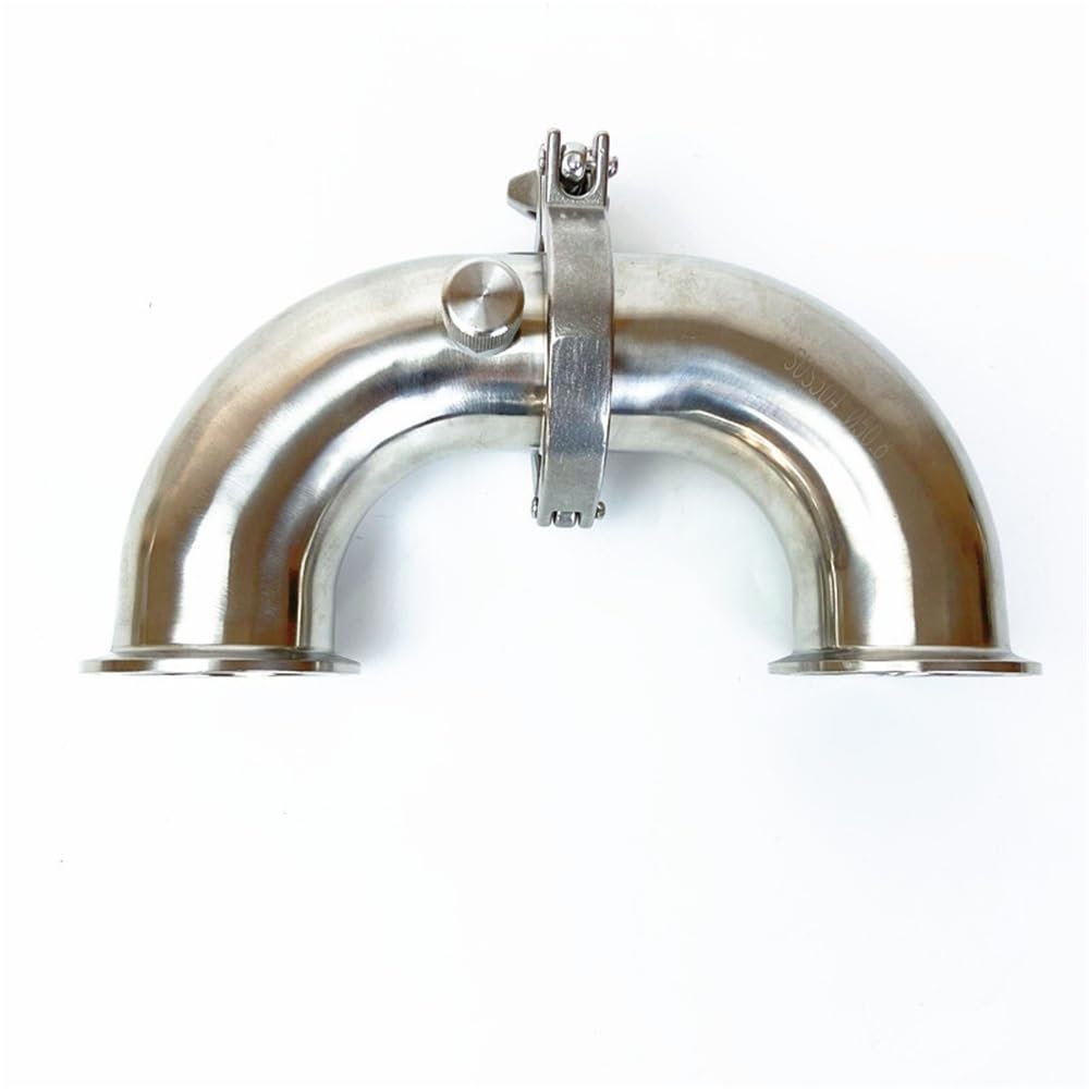304 Stainless Steel Fitting U Elbow SS304 Pipe Fitting, 2 Inch (51mm) OD64mm Sanitary Tri-Clamp 90-Degree, Stainless Steel