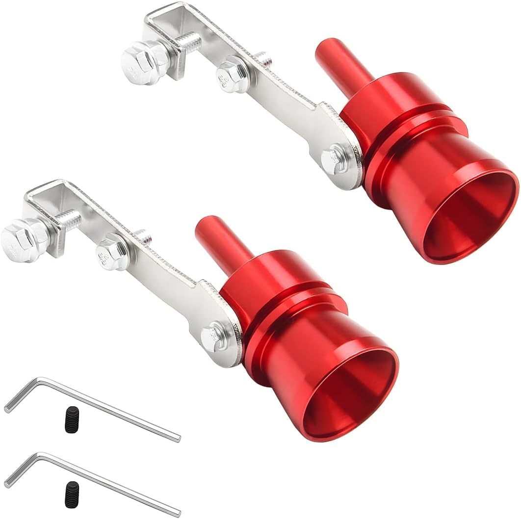QIZUN 2 Pcs Exhaust Sound Simulator for Lexus RZ 450e / RZ 300e, Exhaust Sound Booster, Exhaust Sound Enhancer for Vehicles, Turbo Whistle Simulator,Red