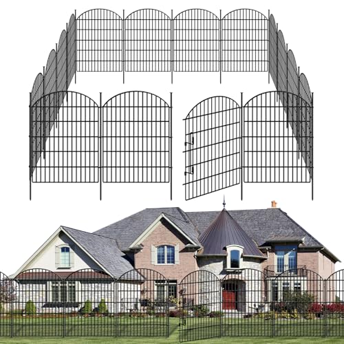 Decorative Metal Garden Fence with Lock 40in x 22.31ft
