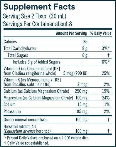 Flora Bone Health+ - Calcium & Magnesium Supplement - Offers Bone Support - Contains Vitamin D3 & Vitamin K2 - Vegan & Gluten-Free - Delicious Fruit Juice Base - 8 fl. oz.