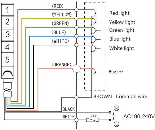 Andont 3 Stack Super Bright Led Andon Tower Lights With Buzzer, Off-On Or Flash, 6 Ft Industrial Adapter, Plug Play Ready #TOP3