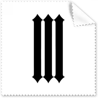 Roman Numerals Three in Black Silhouette Cleaning Cloth Phone Screen Glasses Cleaner 5pcs