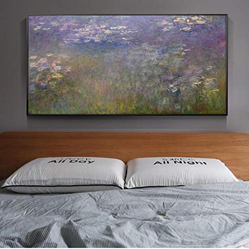Monet Nénuphars impression sur toile grand format 50x100 cm décoration murale sans cadre