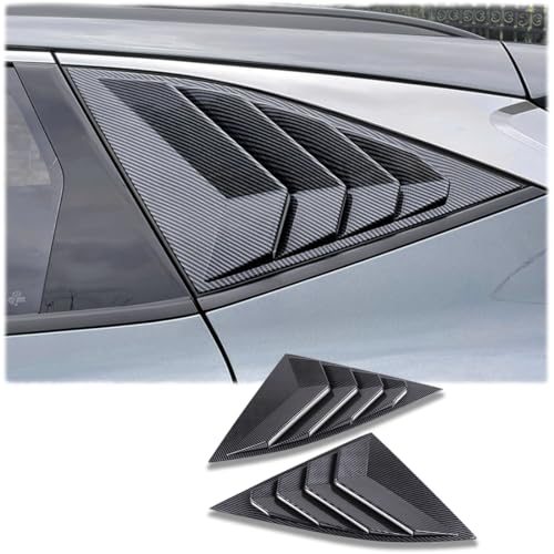 MUXEE 2Pcs Rear Side Window Louvers Air Vent Scoop Shades Cover Blinds Trim for Hyundai Tucson 2022 2023 2024 2025 - ABS Carbon Fiber Sport Interior Accessories?NOT FIT Tucson nline?