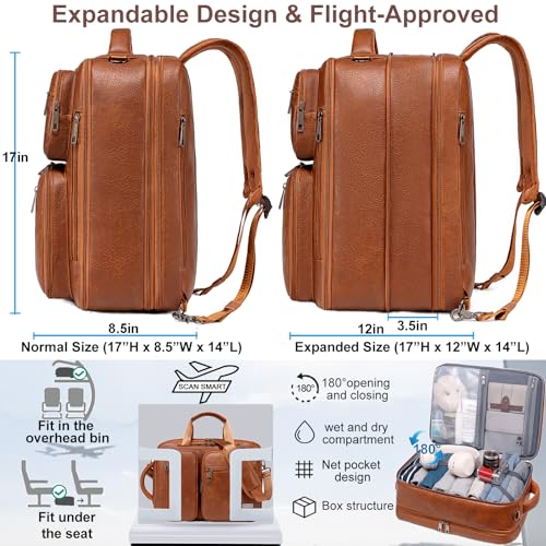 weiatas 3-in-1 Vegan Leather Laptop Bag