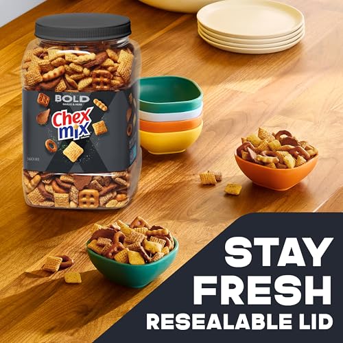 Image of Chex Mix Bold Garlic and Herb Snack Mix, Salty Snacks Tub, 20 oz