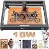 Laser Engraver 10W, 400x400mm Large Bed Size, 0.01mm High Precision, High-Speed Engraver Machine & Laser Cutter for Wood, Coated Metal, Leather, Glass, Stone (Class 1, 10000mW)