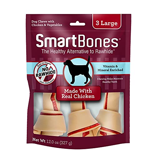 SmartBones Large Chews Treat Your Dog to a Rawhide-Free Chew Made with Real Meat and Vegetables