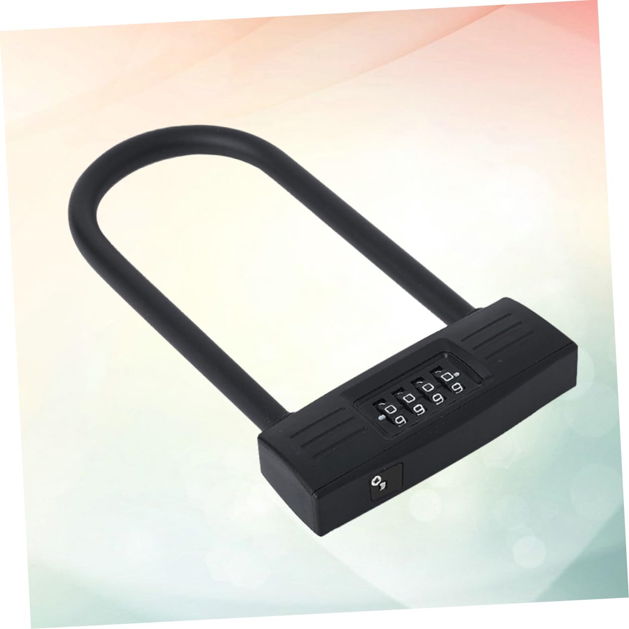 ETHZZLE U-Shaped Combination Lock for Bicycles and Motorcycles Keyless Security Lock Easy Gates Scooters and Sports Equipment Black