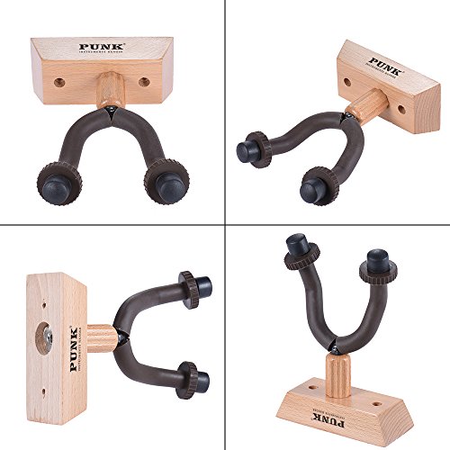 KKmoon Suporte de Parede Guitarra Gancho Titular Gancho Keeper Base De Madeira para Guitarras Elétri