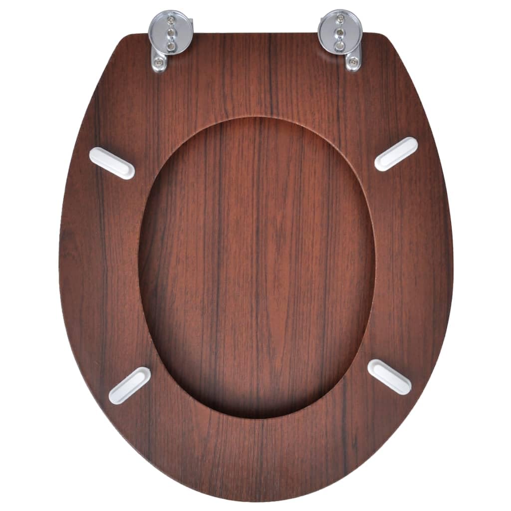 Sedile WC con coperchio MDF Design semplice marrone 02_0002880