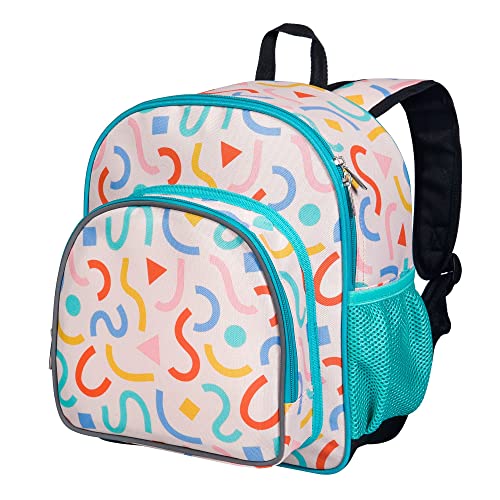 Image of Wildkin 12 Inch Toddler Backpack for Kids, Confetti Peach | Ages 3-7, lightweight toddler backpack for daycare, preschool, and travel