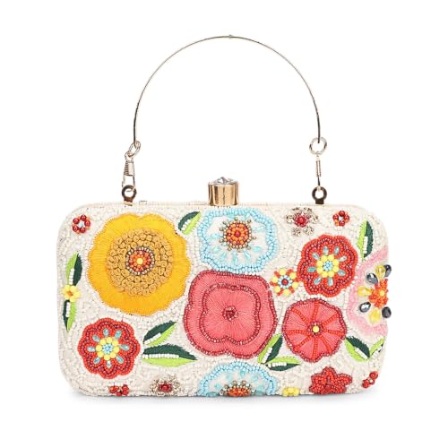 Image of LONGING TO BUY Hand Crafted Designer Box Clutch - Zari Embroidery For Women