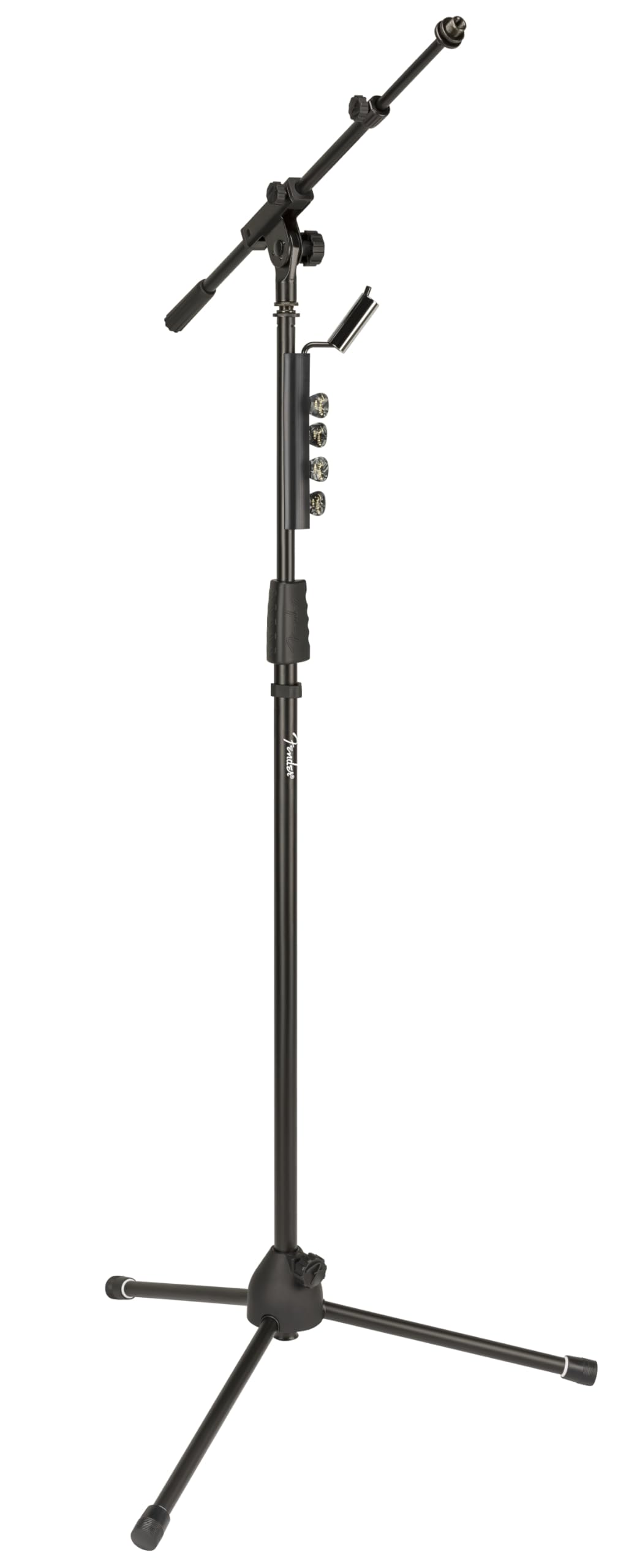 Fender Telescoping Boom Stand Microphone Stand, Adjustable, Holds up to 12 Picks