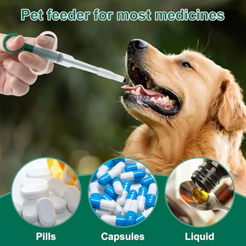 6 Stücke Tablettengeber für Katzen, Medikamenten Feeder Pet Pusher, Katzen Tabletten Verabreichen, Haustier Pet Pillenwerfer Wiederverwendbare Pusher Tablet, Pill Assist Katze für Katzen kleine Hunde