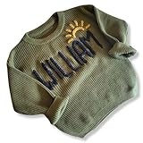 Personalized Baby Sweater, Hand Embroidered Knit Name Sweater for Kids,Custom Knit Infant Jumper, Personalized Baby Gifts, Custom Baby Christmas Sweater, Chunky Baby Oversized Sweater