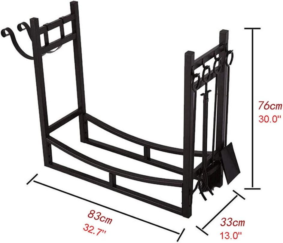 Outdoor Waterproof Log Store and Firewood Rack Combo Heavy Duty Indoor/Outdoor Wood Holder for Fireplace Tool Weatherproof Firewood Log Rack