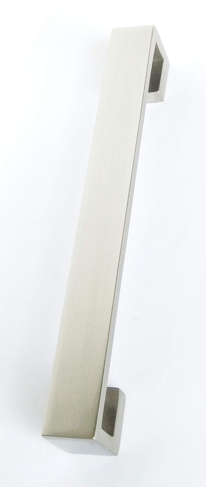 HandleMax 6" Modern Satin Nickel Kitchen Cabinet Drawer Handle Pull Hardware, 128mm (~5") Hole Center, 19SN128, 10 Pack