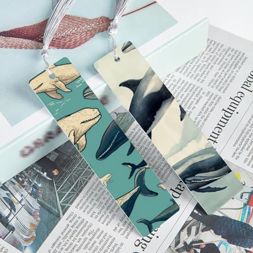 Marque-page baleine et son pompon idéal pour vos moments de lecture cocooning