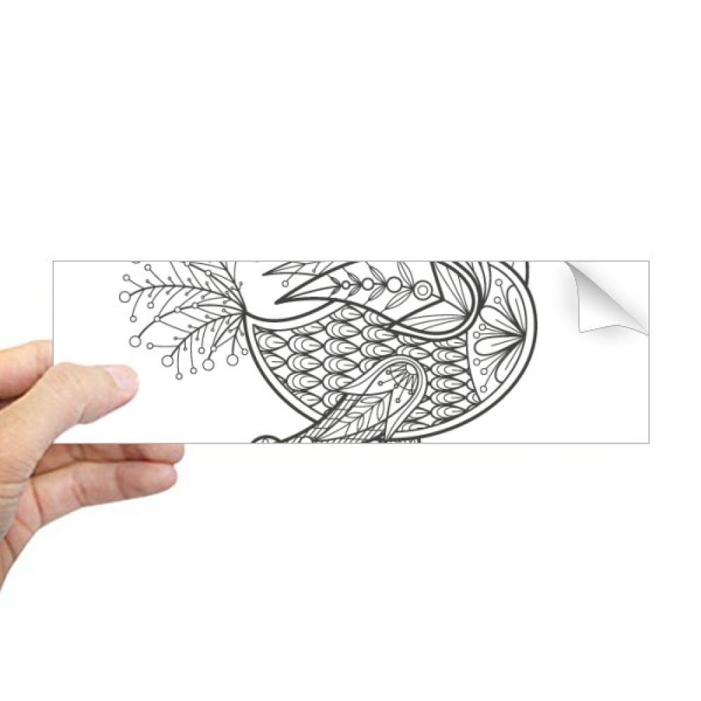 Sticker long rectangulaire pour fenêtre oiseaux en vinyle haute finition