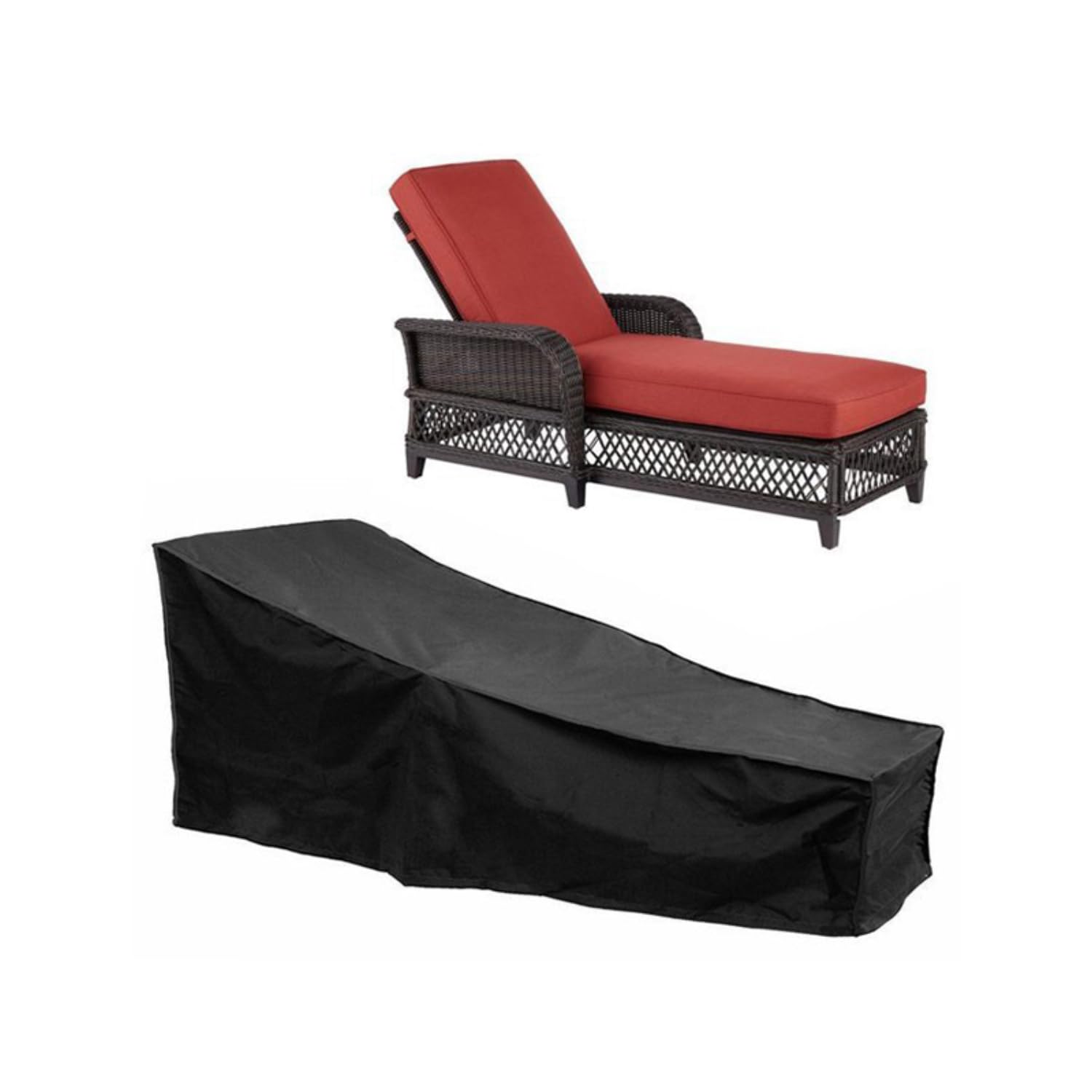 OPTUTUS Recliner Cover, 2 pc Black Durable Upholstery Cover, 83 Inch Casual Waterproof Recliner Cover