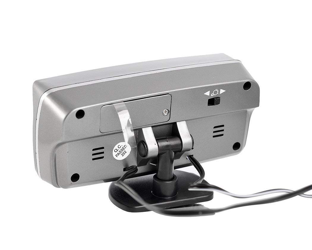 Riloer 4 In 1 LED Digital Display Vehicle Car Kit Thermometer Voltmeter Clock 12V