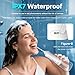 Imagen de RUMFFLYE Irrigador Dental Portátil Irrigador Bucal Inalámbrico Profesional Water Flosser 12 Modos 5 Boquillas Irrigador eléctrico oral IPX7 Impermeable 300ML Recargable Para Casa y de Viaje