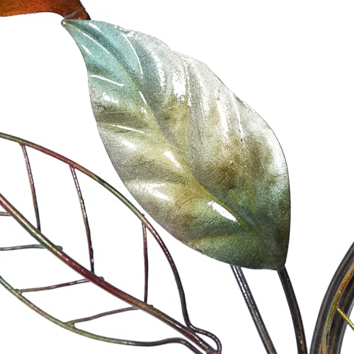 Deco 79 13412 Metal Leaf Home Wall Decor Wall Sculpture With Scrolled Vine And Wire Leaf Accents thumb #1
