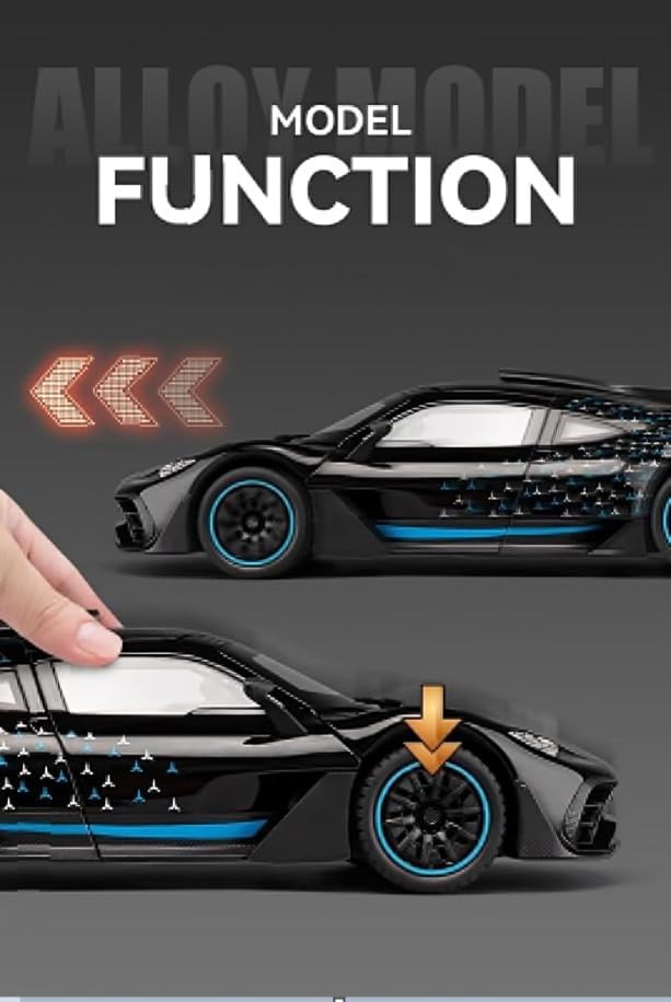 Image of Sky Tech AMG ONE SUV Car 1:32 Scale Model Car Exclusive Alloy Metal Pull Back Die-cast Diecast Metal Pullback Toy Openable Doors & Light Music Best Gifts Toys Kids【Colors as Per Stock】
