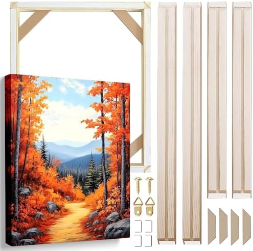 ( incomplete) Canvas Stretcher Bars 16x20 Inch Canvas Frames Kit, Sturdy Wood DIY Stretcher Bars for Oil Painting, Printing, Picture & Paint by Numbers, Gallery Wrap Wall Arts Supply Office Home Decor 16\\\"x20\\\"