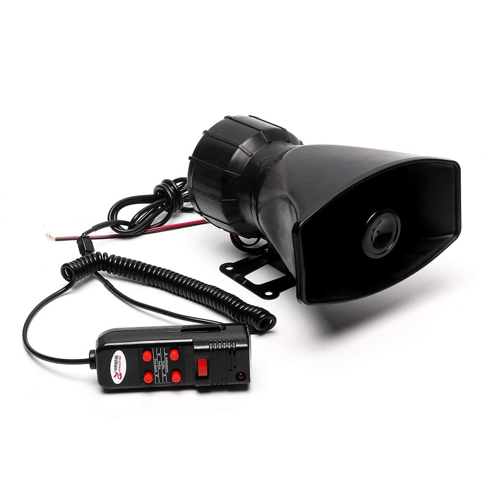 12V 60W 5 Tone Sound Car Siren Vehicle Horn with Mic PA Speaker System Amplifier Emergency Sound