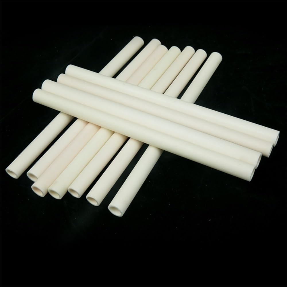 Tubo de conducto hueco de porcelana de abrasión de 4 piezas, tubo de cerámica de alto aluminio, tubo de alúmina for protección de termopar(12x16x100mm)