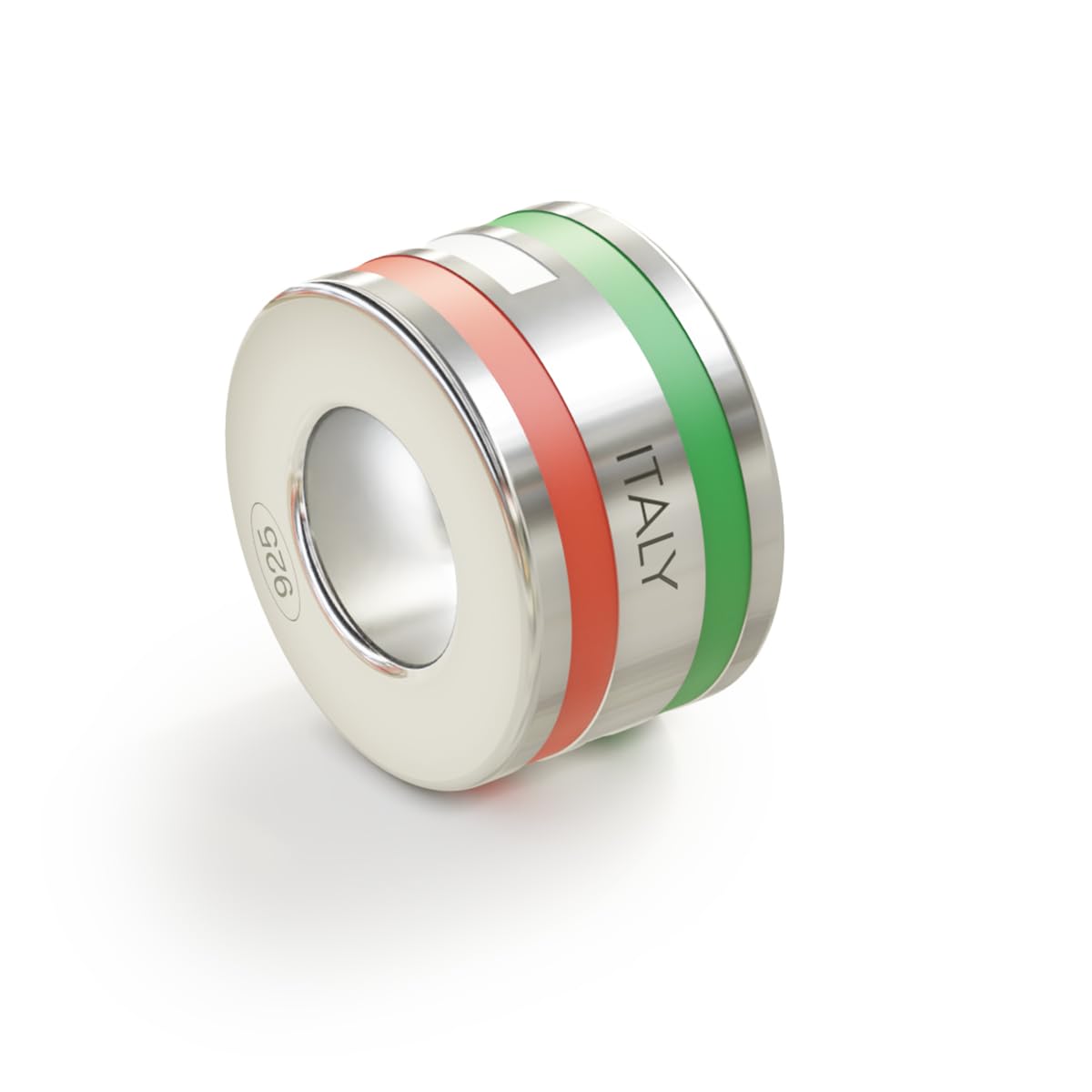 Travel Charm mit Ländernamen und Nationalflagge Farben - Kompatibel mit allen Marken - 925 Sterling Silber Charm für Armbänder und Ketten Geschenkidee für den Reisenden