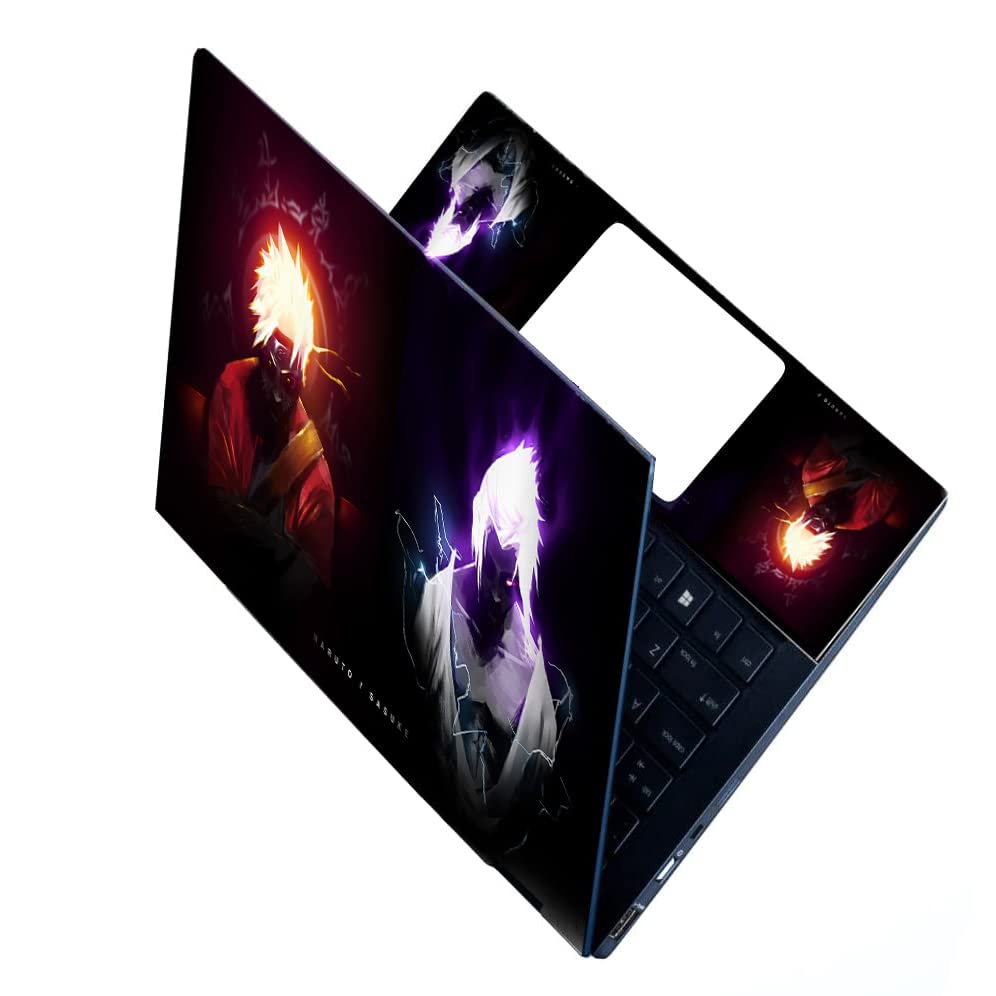 ANCIARY Full Laptop Skin Stickers HD Quality Sticker for Laptops Upto 15.6" Compatible with Apple/Dell/HP/Lenovo/Acer/Asus/Sony (Dustproof|Waterproof|Scratchproof|Reusable) - Naruto FL EDS1