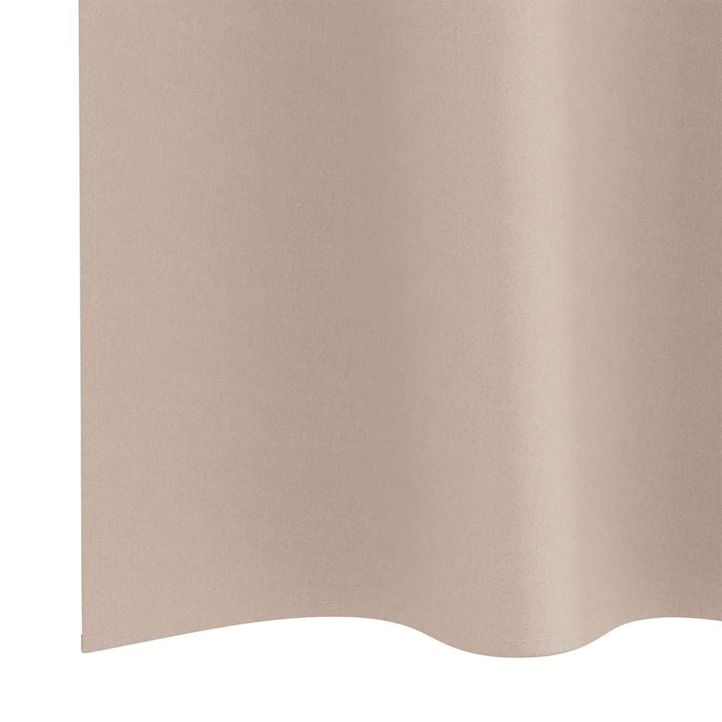 Firany Blackout z Kółkami 2 Szt. Szarobeżowy 260 x 140 cm