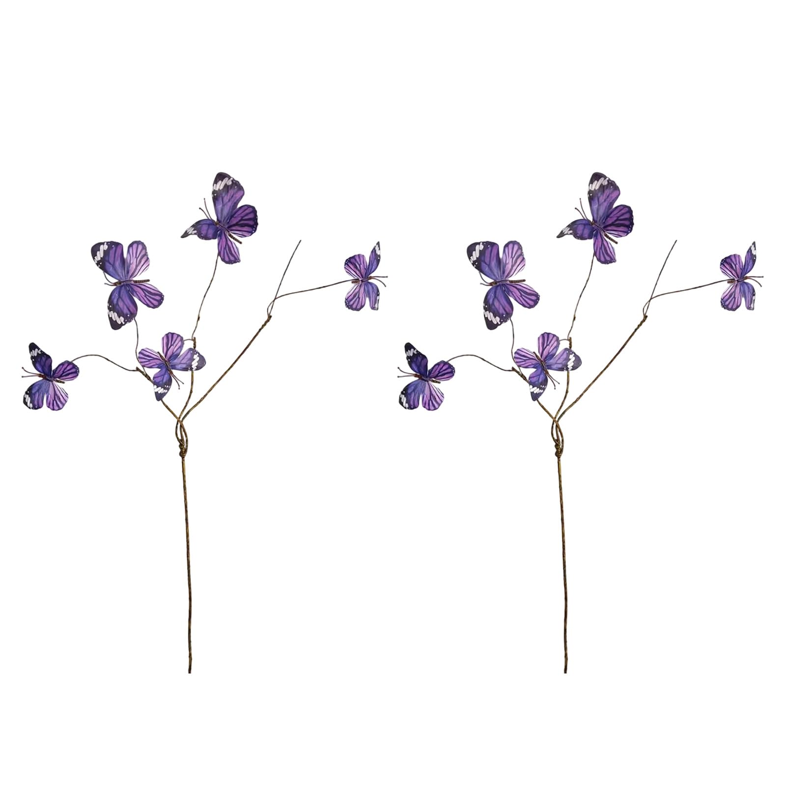 Tsophreniq Of 2 Artificial Butterfly Flowers Wedding Party Home Decoration Faux Branch for Indoor and Outdoor Arrangements Faux Flowers