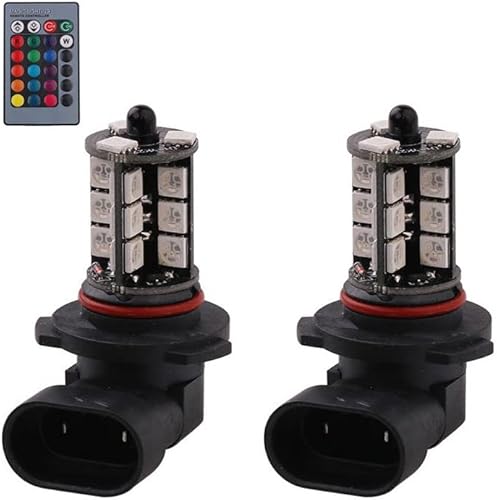 Miniatura 1 de 9005 HB3 LED RGB luces antiniebla bombilla ámbar amarillo blanco multicolor 16 cambio de color kit de interruptor estroboscópico bombillas para