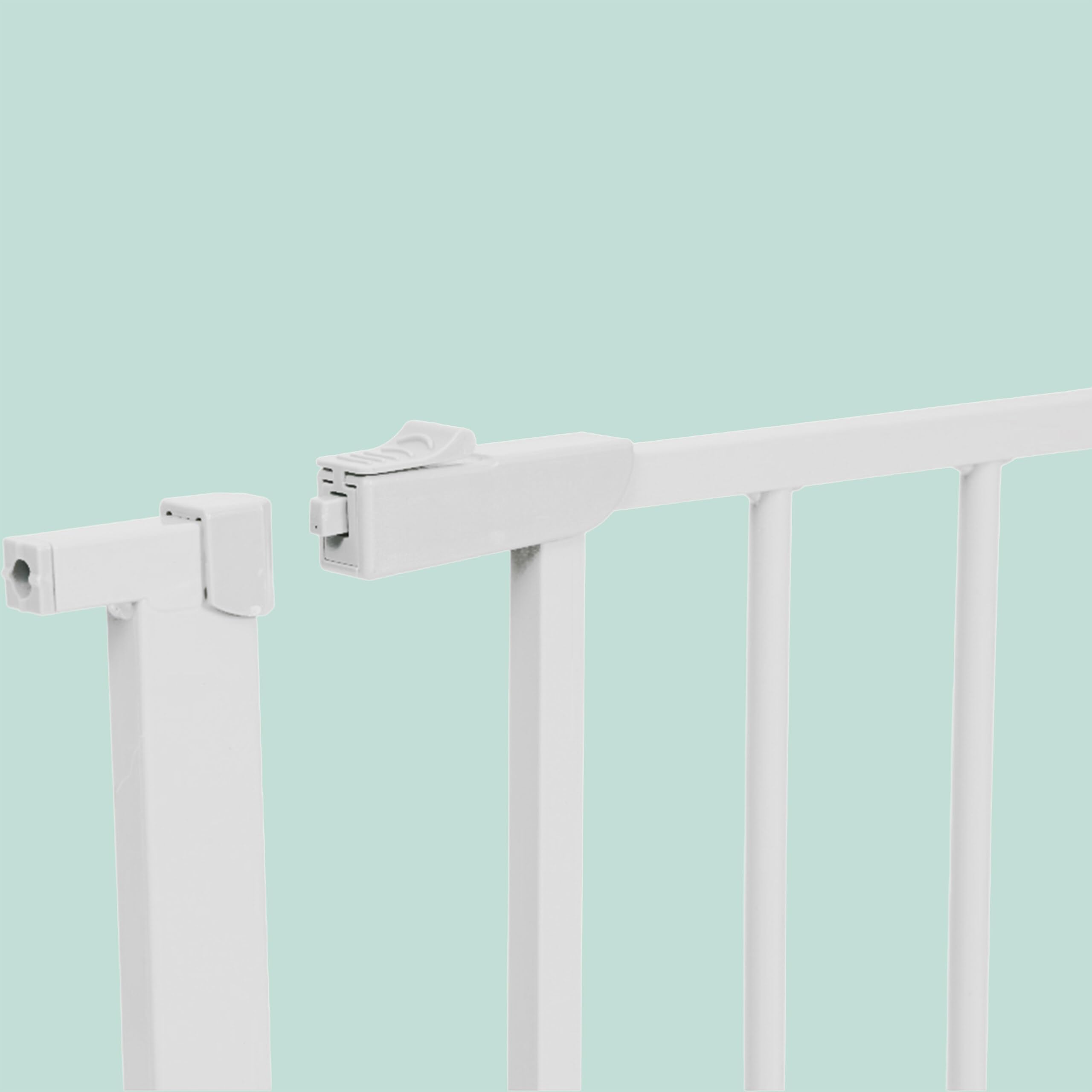 Barrière de sécurité Relaxdays, 82-87 cm, sans perçage, bébé et Enfant, escalier et Porte, barrière à serrer, Blanche