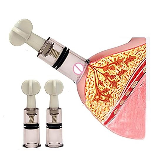 2 Piezas de Dispositivo de masturbación con Ventosa de pezón, Bomba de vacío de estimulación de pezón para chupar Gato, Juguete Femenino Feliz