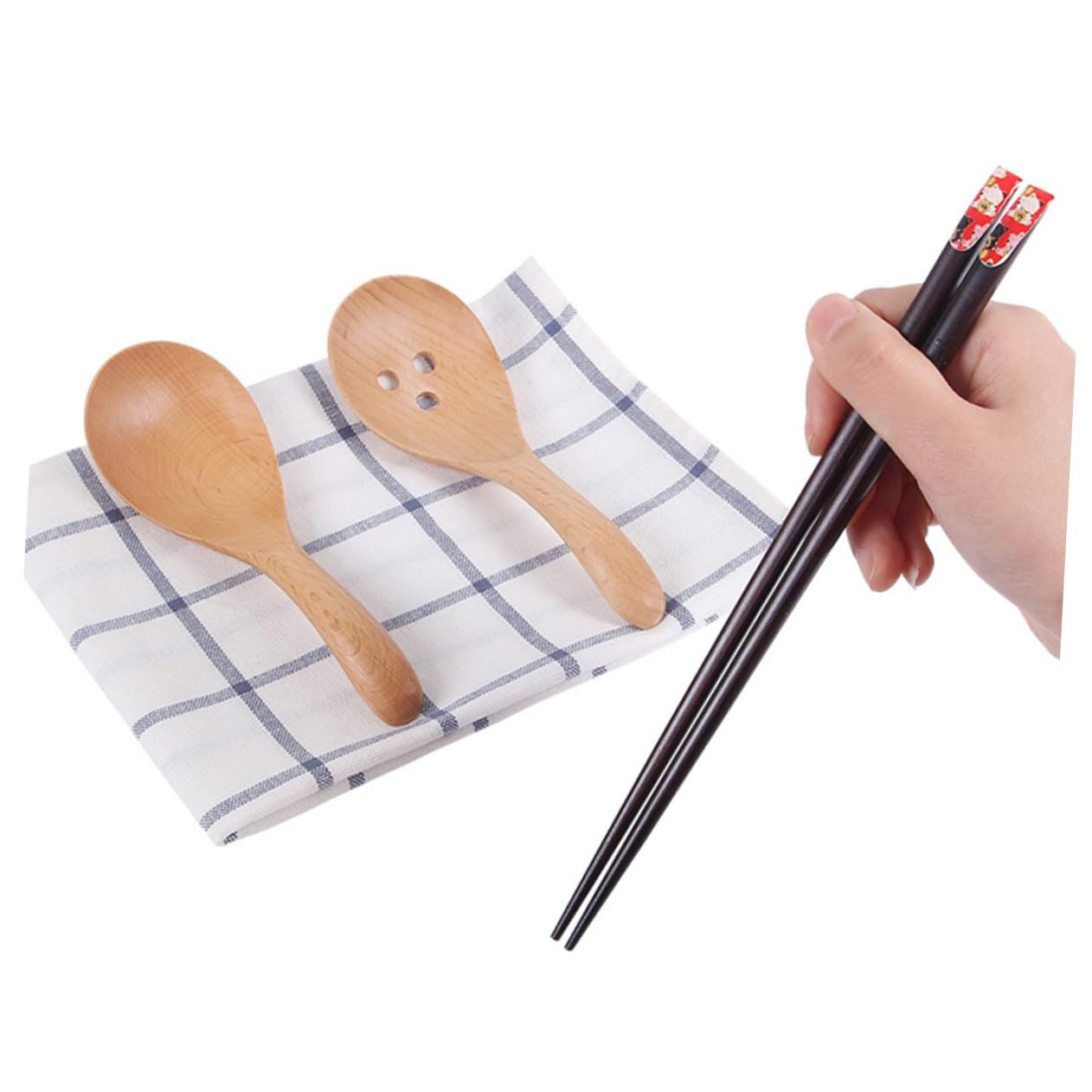 Cabilock Cucchiaio Per Riso in Legno Mestolo Per Cucinare Riso Cucchiaio Per Mescolare Utensili Per Cucina in Legno