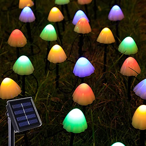 LED Solar molido de champiñones Jardín de luz al aire libre de hilo de agua impermeable al jardín de jardín de jardín Light Cover