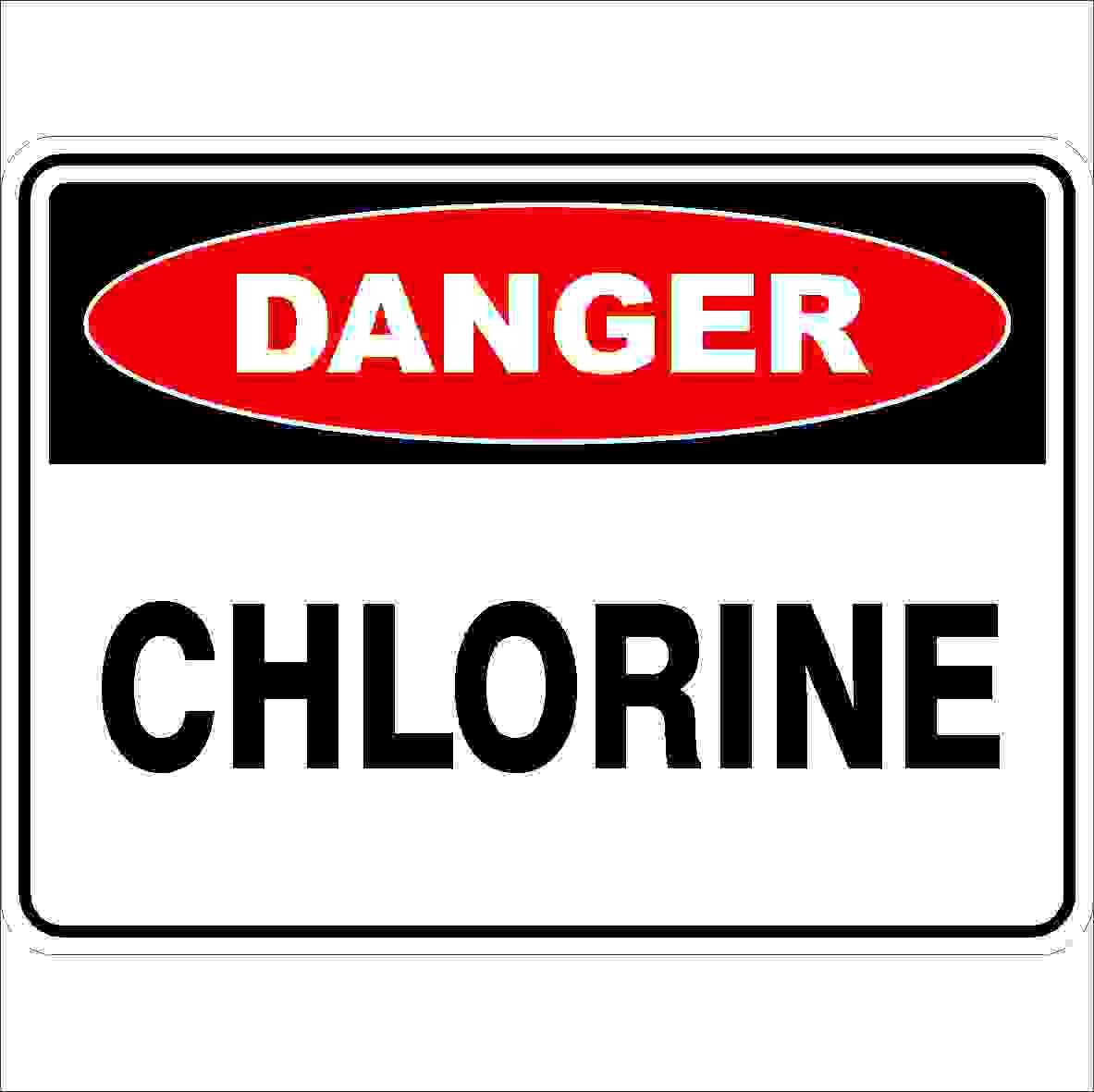 Chlorine Danger Signs Metal Tin Sign 8 x 12 inch for Industrial & Commercial