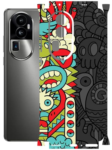 Image of AtOdds - Full Body Back Screen Guard Protector Film - Lamination Wrap Skin Sticker Compatible with Oppo Reno 10 PRO Plus | Scratchproof Matte Finish (Graffiti50)