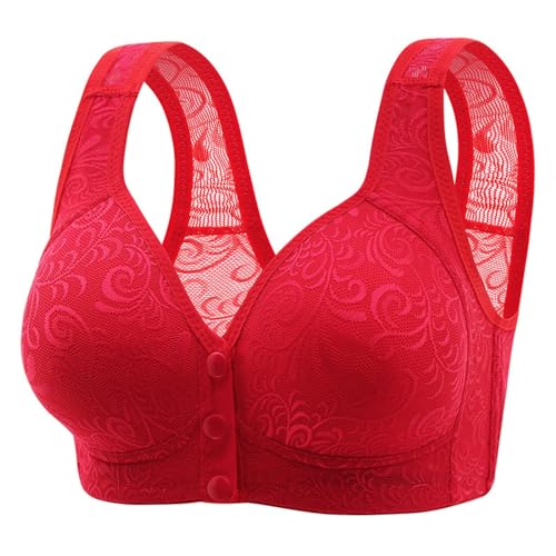 Soutien-Gorge Grand Bonnet sans Armature Rouge avec Réglage De La Collecte