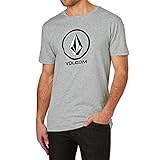Volcom Circle Stone BSC Camiseta de Manga Corta para Hombre, Circle Stone BSC SS, Gris, M (Talla del Fabricante: M)