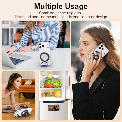 Image of Magnetic iPhone 17 Ring Holder for MagSafe Phone Grip Double Sided Magnet