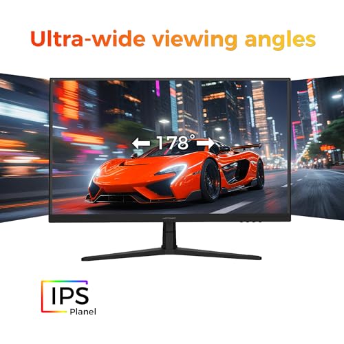 LC-POWER Gaming Monitor 27 Zoll (68,6 cm), Full HD PC Bildschirm mit IPS Panel, 1920×1080, 144 Hz, 1ms MPRT, 16:9, Adaptive Sync, HDMI 2.0, Display Port 1.4, VESA 100x100